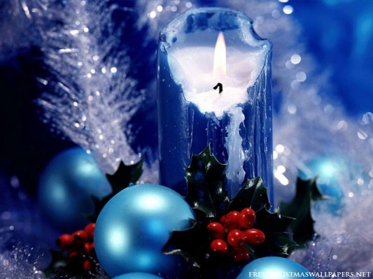 blue candle