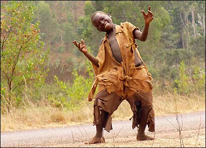Happy African street kid