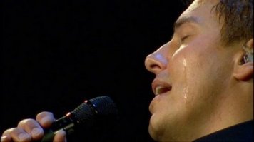 John Barrowman crying while singing Goodby My Friend